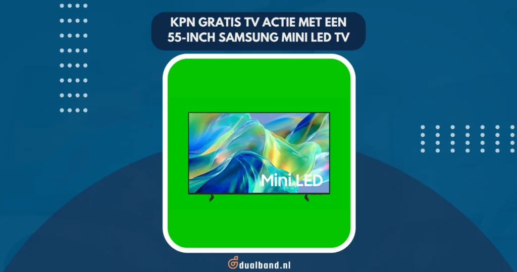 hero afbeelding van de KPN gratis TV actie met Samsung smart TV.
