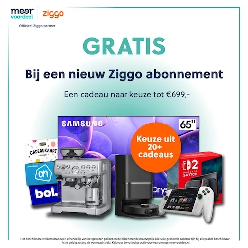 welkomstcadeaus ziggo met verschillende producten
