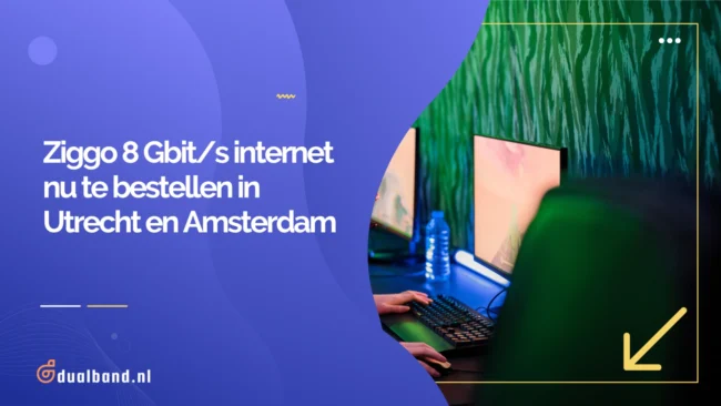 Ziggo 8 Gbits internet beschikbaar hero header voor het nieuwsartikel over Ziggo 8 Gbit/s internetsnelheid